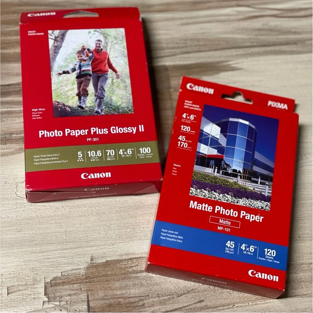 Canon 2 Pack Photo Paper (Matte & Glossy) 4